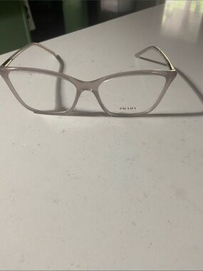 Prada Women's Light Pink Cat-Eye Optical Frames
